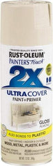 Rust-Oleum - Almond (Color), Gloss, Enamel Spray Paint - 8 to 12 Sq Ft per Can, 12 oz Container - Apex Tool & Supply