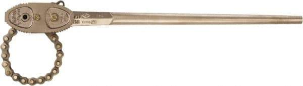 Ampco - 12" Max Pipe Capacity, 52" Long, Chain Wrench - 16" Actual OD, 59" Handle Length - Apex Tool & Supply