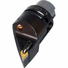 Iscar - Left Hand Cut, Size HSK A63, DN.. Insert Compatiblity, Internal or External Modular Turning & Profiling Cutting Unit Head - 25mm Ctr to Cutting Edge, 110mm Head Length, Through Coolant, Series R-Clamp - Apex Tool & Supply