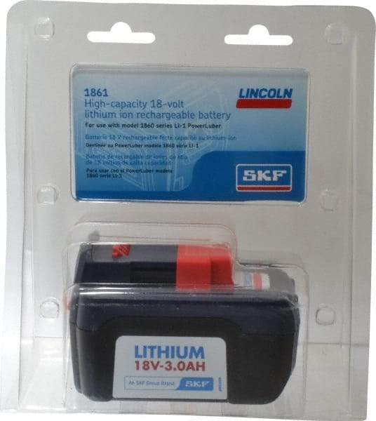 Lincoln - 18 Volt, Grease Gun Battery - Lithium-Ion, 1 hr Charge Time & 3 Ah Battery Capacity - Apex Tool & Supply