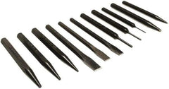Mayhew - 11 Piece Punch & Chisel Set - 1/4 to 3/8" Chisel, 1/16 to 1/4" Punch, Hex Shank - Apex Tool & Supply