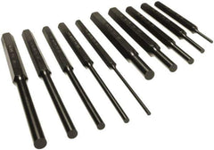 Mayhew - 10 Piece, 1/8 to 3/8", Pin Punch Set - Alloy Steel, Comes in Vinyl Pouch - Apex Tool & Supply