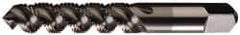 Cleveland - 1/2-13 3 Flute 2B Plug Spiral Flute Tap - High Speed Steel, Oxide Finish, 3-3/8" OAL, Right Hand Flute, Right Hand Thread, H3, Series 1093BO - Apex Tool & Supply