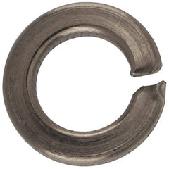 Made in USA - #8, 0.04" Thick Split Lock Washer - 400 Stainless Steel, Passivated Finish, 0.167" Min ID, 0.174" Max ID, 0.293" Max OD - Apex Tool & Supply