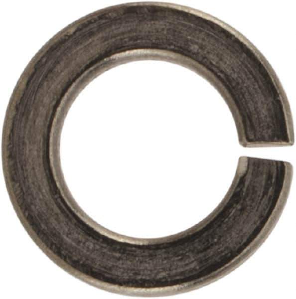 Made in USA - #4, 0.025" Thick Split Lock Washer - 400 Stainless Steel, Passivated Finish, 0.114" Min ID, 0.12" Max ID, 0.209" Max OD - Apex Tool & Supply