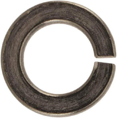 Made in USA - #4, 0.025" Thick Split Lock Washer - 400 Stainless Steel, Passivated Finish, 0.114" Min ID, 0.12" Max ID, 0.209" Max OD - Apex Tool & Supply