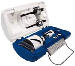 Lenox - 8 Piece, 7/8" to 2-1/2" Saw Diam, Electrician's Hole Saw Kit - Bi-Metal, Toothed Edge, Includes 6 Hole Saws - Apex Tool & Supply