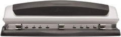 Swingline - Paper Punches Type: 10 Sheet Manual Two to Three Hole Punch Color: Black/Silver - Apex Tool & Supply