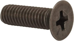 Made in USA - #10-32 UNF, 5/8" OAL Phillips Drive Machine Screw - Flat Head, Grade 18-8 Stainless Steel, Passivated Finish, Without Washer - Apex Tool & Supply