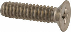 Made in USA - #10-24 UNC, 3/4" OAL Phillips Drive Machine Screw - Flat Head, Grade 18-8 Stainless Steel, Without Washer - Apex Tool & Supply
