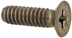 Made in USA - #10-24 UNC, 5/8" OAL Phillips Drive Machine Screw - Flat Head, Grade 18-8 Stainless Steel, Without Washer - Apex Tool & Supply