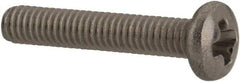 Made in USA - #2-64 UNF, 1/2" Length Under Head Phillips Drive Machine Screw - Pan Head, Grade 18-8 Stainless Steel, Black Oxide Finish, Without Washer - Apex Tool & Supply