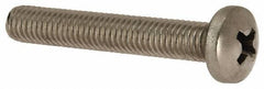 Made in USA - #10-32 UNF, 1-1/4" Length Under Head Phillips Drive Machine Screw - Pan Head, Grade 18-8 Stainless Steel, Black Oxide Finish, Without Washer - Apex Tool & Supply