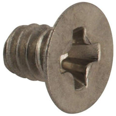 Made in USA - #2-56 UNC, 1/8" OAL Phillips Drive Machine Screw - Flat Head, Grade 18-8 Stainless Steel, Passivated Finish, Without Washer - Apex Tool & Supply