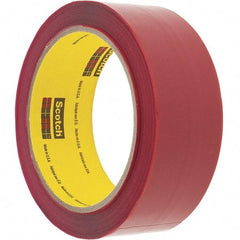 3M - 36mm x 50m Red Rubber Adhesive Sealing Tape - Polypropylene Film Backing, 2.5 mil Thick - Apex Tool & Supply