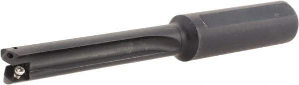 Allied Machine and Engineering - Series 0, 33/64 to 11/16" Diam, 3/4" Diam Straight Shank, Straight Flute Spade Drill - 2-1/2" Max Depth, 3-27/64" Body Length, 5-11/16" OAL, Standard Length, Through Coolant - Apex Tool & Supply