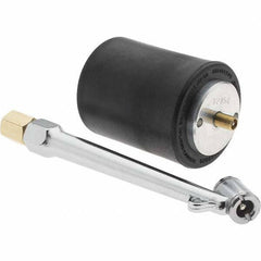 Dynabrade - 2-1/4" Wheel OD, 3" Wheel Width, 9,000 RPM, Aluminum, Pneumatic Wheel with Hub - 7-3/8" Long x 3" Wide, 1/2" Wheel Arbor Hole - Apex Tool & Supply