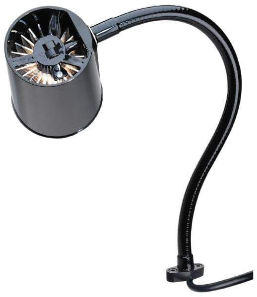 Made in USA - 24 Inch, Gooseneck, Direct Mounted, Incandescent, Black, General Purpose Task Light - 100 Watt, 120 Volt, Nonmagnifying - Apex Tool & Supply