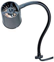 Made in USA - 18 Inch, Gooseneck, Direct Mounted, Incandescent, Black, General Purpose Task Light - 100 Watt, 120 Volt, Nonmagnifying - Apex Tool & Supply