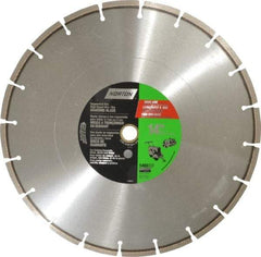 Norton - 14" Diam, 1" Arbor Hole Diam, Wet & Dry Cut Saw Blade - Diamond-Tipped, Standard Round Arbor - Apex Tool & Supply