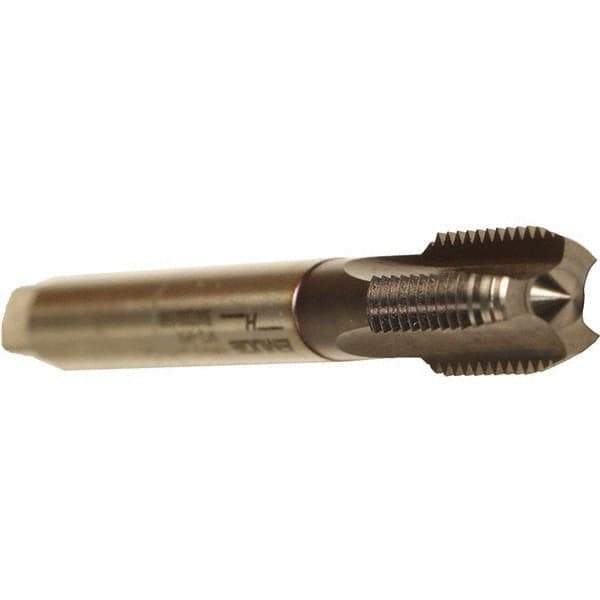 Emuge - M24x3.00 Metric Coarse 6HX 4 Flute TiCN Finish Cobalt Straight Flute Machine Tap - Modified Bottoming, Right Hand Thread, 160mm OAL, 34mm Thread Length, Oversize - Apex Tool & Supply