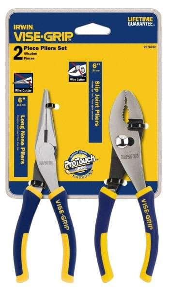 Irwin - 2 Piece Plier Set - Comes in Display Card - Apex Tool & Supply