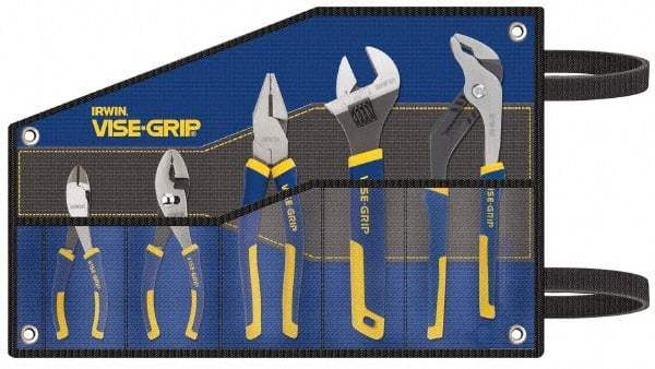 Irwin - 5 Piece Plier Set - Comes in Tool Roll - Apex Tool & Supply