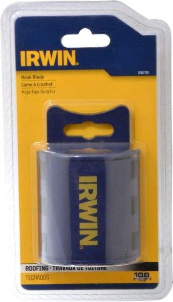 Irwin - 100 Piece Steel Hook Blade - 2" OAL, 0.024" Blade Thickness - Apex Tool & Supply