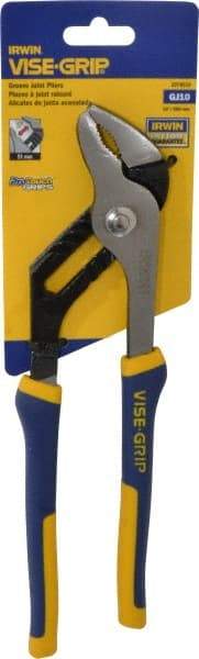 Irwin - 10" OAL, 2" Max Capacity, 7 Position Groove Joint Tongue & Groove Pliers - ProTouch Handles - Apex Tool & Supply