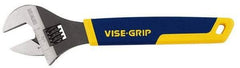 Irwin - 1-1/4" Jaw Capacity, 10" Standard Adjustable Wrench - Chrome Vanadium Steel, Chrome Finish - Apex Tool & Supply