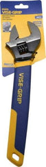 Irwin - 1-1/2" Jaw Capacity, 12" Standard Adjustable Wrench - Chrome Vanadium Steel, Chrome Finish - Apex Tool & Supply