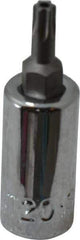 SK - 1/4" Drive, T20 Torx Bit Socket - 1-3/4" OAL, Tamper Resistant - Apex Tool & Supply