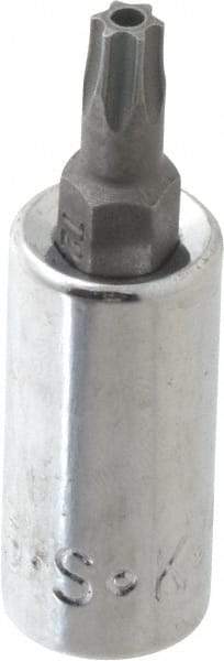 SK - 1/4" Drive, T25 Torx Bit Socket - 1-3/4" OAL, Tamper Resistant - Apex Tool & Supply