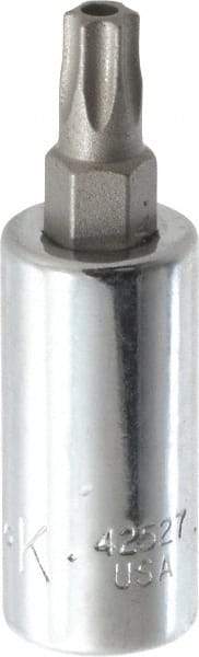 SK - 1/4" Drive, T27 Torx Bit Socket - 1-3/4" OAL, Tamper Resistant - Apex Tool & Supply