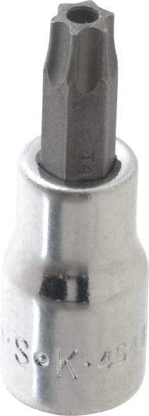 SK - 3/8" Drive, T45 Torx Bit Socket - 2" OAL, Tamper Resistant - Apex Tool & Supply