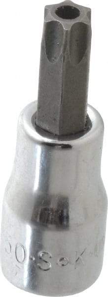 SK - 3/8" Drive, T50 Torx Bit Socket - 2" OAL, Tamper Resistant - Apex Tool & Supply