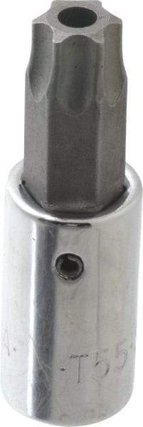 SK - 3/8" Drive, T55 Torx Bit Socket - 2" OAL, Tamper Resistant - Apex Tool & Supply
