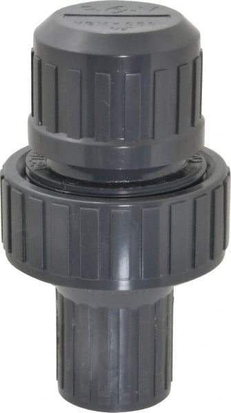 Plast-O-Matic - 1/2" Pipe, 100 Max psi, PVC, Normally Closed Design Vacuum Breaker Valve - Viton Seal, NPT End Connections - Apex Tool & Supply