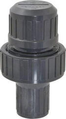 Plast-O-Matic - 1/2" Pipe, 100 Max psi, PVC, Normally Closed Design Vacuum Breaker Valve - Viton Seal, NPT End Connections - Apex Tool & Supply