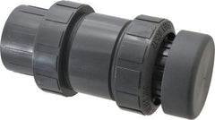 Plast-O-Matic - 2" Pipe, 100 Max psi, PVC, Normally Closed Design Vacuum Breaker Valve - Viton Seal, PTFE Encapsulated Stainless Steel Spring, NPT End Connections - Apex Tool & Supply