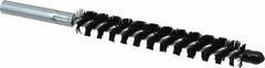 Schaefer Brush - 4" Brush Length, 9/16" Diam, Nylon Single Stem, Single Spiral Condenser Tube Brush - 6-1/4" Long, Nylon, 12-24 Female Connection - Apex Tool & Supply
