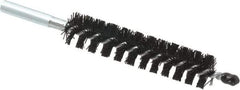 Schaefer Brush - 4" Brush Length, 13/16" Diam, Nylon Single Stem, Single Spiral Condenser Tube Brush - 6-1/4" Long, Nylon, 12-24 Female Connection - Apex Tool & Supply