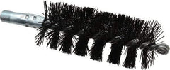 Schaefer Brush - 5" Brush Length, 2" Diam, Nylon Single Stem, Single Spiral Tube Brush - 7-1/4" Long, Nylon, 1/4" NPSM Male Connection - Apex Tool & Supply