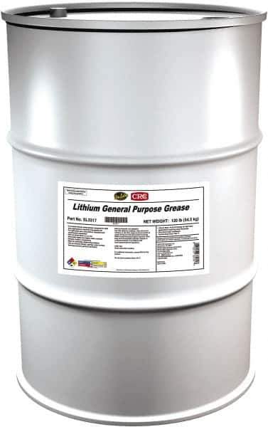 CRC - 120 Lb Keg Lithium-12 Gel Paste Grease - Amber, Nonflammable, 250°F Max Temp, NLGIG 2, - Apex Tool & Supply