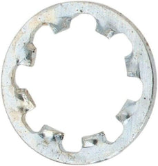 Value Collection - #10 Screw, 0.204" ID, Steel Internal Tooth Lock Washer - 0.311" OD, Zinc-Plated, Grade 1075 - Apex Tool & Supply