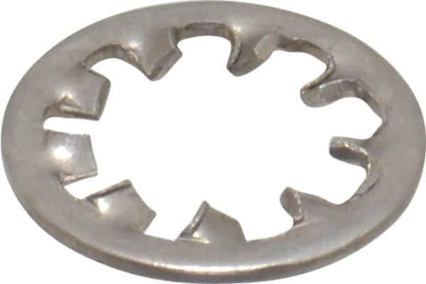 Made in USA - 1/4" Screw, 0.267" ID, Stainless Steel Internal Tooth Lock Washer - 0.478" OD, Uncoated, Grade 316 - Apex Tool & Supply
