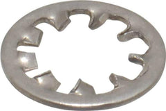 Made in USA - 1/4" Screw, 0.267" ID, Stainless Steel Internal Tooth Lock Washer - 0.478" OD, Uncoated, Grade 316 - Apex Tool & Supply