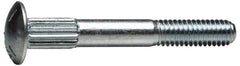 Value Collection - 3/8-16 UNC 2" Length Under Head, Ribbed Neck, Carriage Bolt - Grade 5 Steel, Zinc-Plated Clear Chromate Finish - Apex Tool & Supply