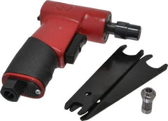 Chicago Pneumatic - 1/4" Collet, Angle Handle, Angle Air Die Grinder - 17,000 RPM, Rear Exhaust, 15.89 CFM, 0.2 hp, 6.21 bar, 1/4 NPT - Apex Tool & Supply