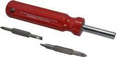 Value Collection - 4 Piece Phillips & Slotted Screwdriver Set - Blade Sizes: Width 3/16 & 9/32, Bit Sizes: Philips #1 & #2, Tip Thickness: 3/16 & 1/4 - Apex Tool & Supply